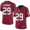 M.J. Stewart #29 Texans Stitched Red Jersey