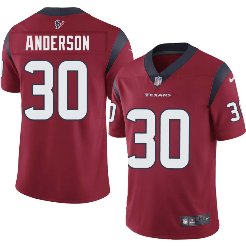 Darius Anderson #30 Texans Stitched Red Jersey