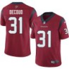 Treston Decoud #31 Texans Stitched Red Jersey