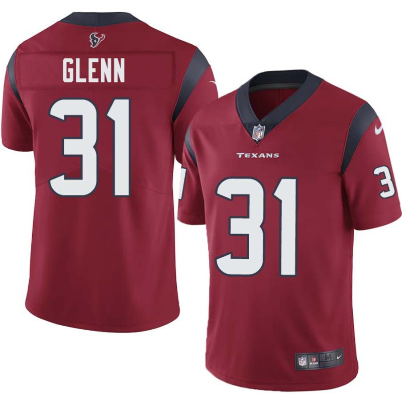 Aaron Glenn #31 Texans Stitched Red Jersey