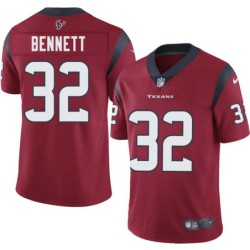 Fred Bennett #32 Texans Stitched Red Jersey