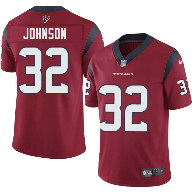 Lonnie Johnson Jr. #32 Texans Stitched Red Jersey