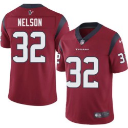 Robert Nelson #32 Texans Stitched Red Jersey