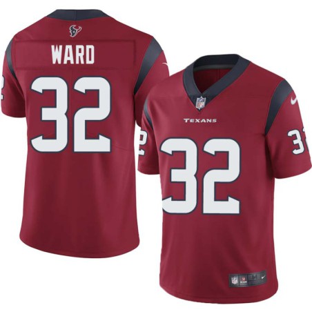 Derrick Ward #32 Texans Stitched Red Jersey