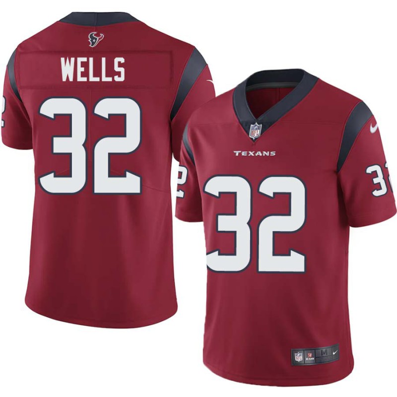 Jonathan Wells #32 Texans Stitched Red Jersey