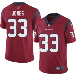 Greg Jones #33 Texans Stitched Red Jersey