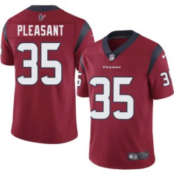 Eddie Pleasant #35 Texans Stitched Red Jersey