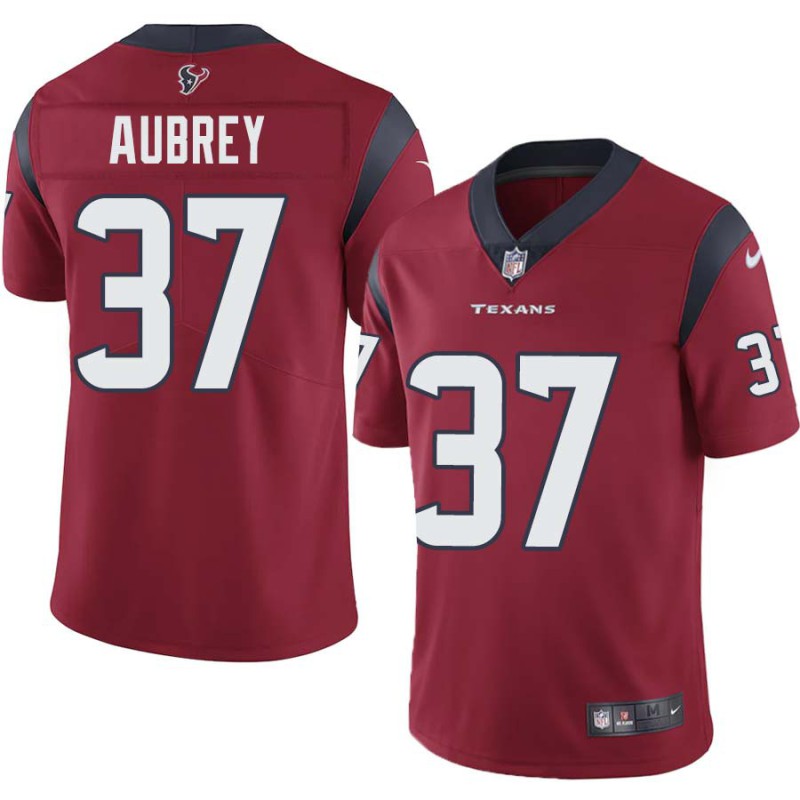 Josh Aubrey #37 Texans Stitched Red Jersey