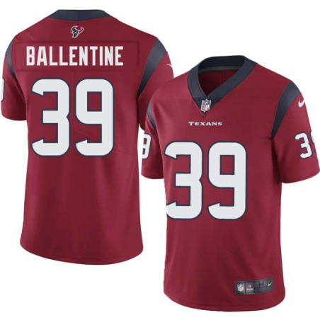 Lonnie Ballentine #39 Texans Stitched Red Jersey