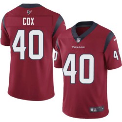 Curome Cox #40 Texans Stitched Red Jersey