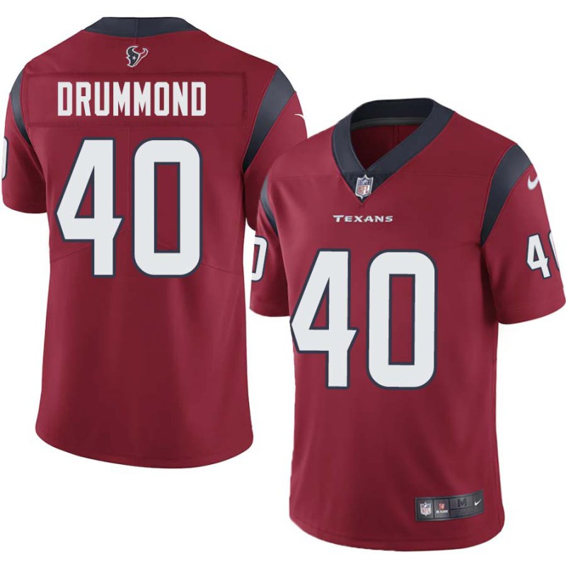 Kurtis Drummond #40 Texans Stitched Red Jersey