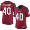 Ed Stansbury #40 Texans Stitched Red Jersey