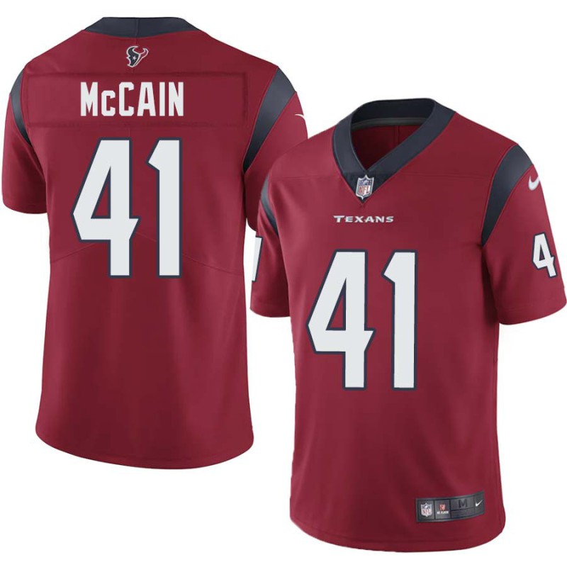 Brice McCain #41 Texans Stitched Red Jersey