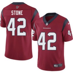 Michael Stone #42 Texans Stitched Red Jersey