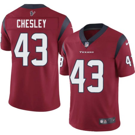 Anthony Chesley #43 Texans Stitched Red Jersey