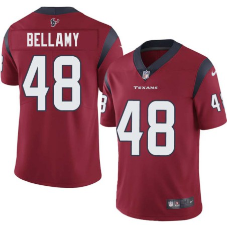 Davin Bellamy #48 Texans Stitched Red Jersey