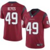 Josh Keyes #49 Texans Stitched Red Jersey