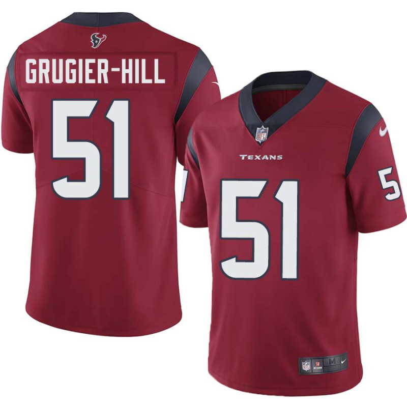 Kamu Grugier-Hill #51 Texans Stitched Red Jersey