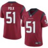 DaShon Polk #51 Texans Stitched Red Jersey