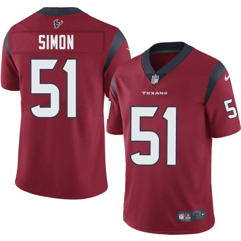 John Simon #51 Texans Stitched Red Jersey