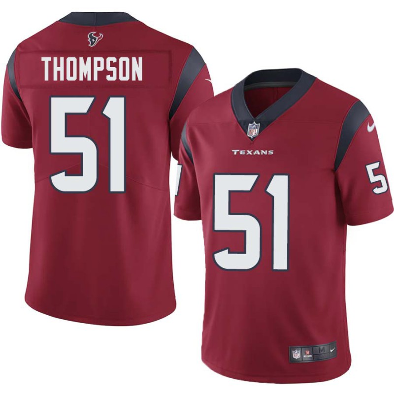 Chaun Thompson #51 Texans Stitched Red Jersey