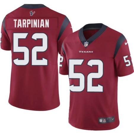 Jeff Tarpinian #52 Texans Stitched Red Jersey