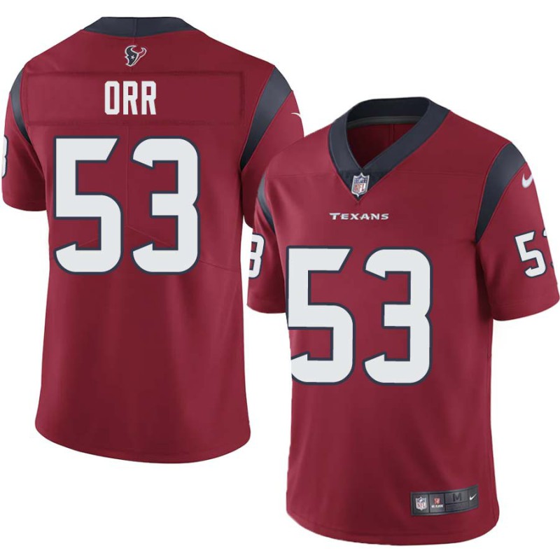 Shantee Orr #53 Texans Stitched Red Jersey