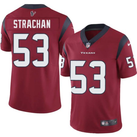 Connor Strachan #53 Texans Stitched Red Jersey