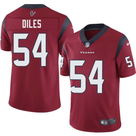 Zach Diles #54 Texans Stitched Red Jersey