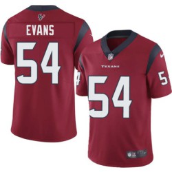 Troy Evans #54 Texans Stitched Red Jersey