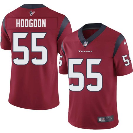 Drew Hodgdon #55 Texans Stitched Red Jersey