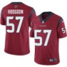 Drew Hodgdon #57 Texans Stitched Red Jersey