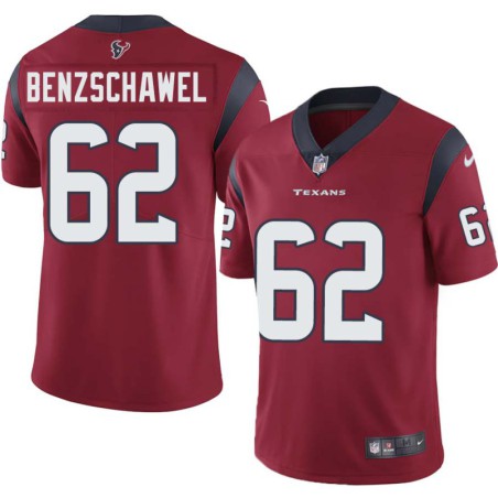 Beau Benzschawel #62 Texans Stitched Red Jersey