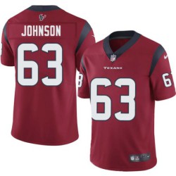 Roderick Johnson #63 Texans Stitched Red Jersey