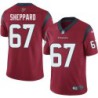 Malcolm Sheppard #67 Texans Stitched Red Jersey