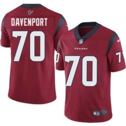 Julie'n Davenport #70 Texans Stitched Red Jersey