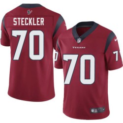 Jordan Steckler #70 Texans Stitched Red Jersey