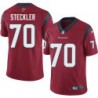 Jordan Steckler #70 Texans Stitched Red Jersey