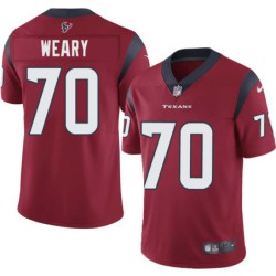 Fred Weary #70 Texans Stitched Red Jersey