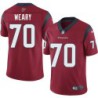 Fred Weary #70 Texans Stitched Red Jersey