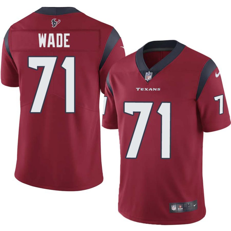 Todd Wade #71 Texans Stitched Red Jersey