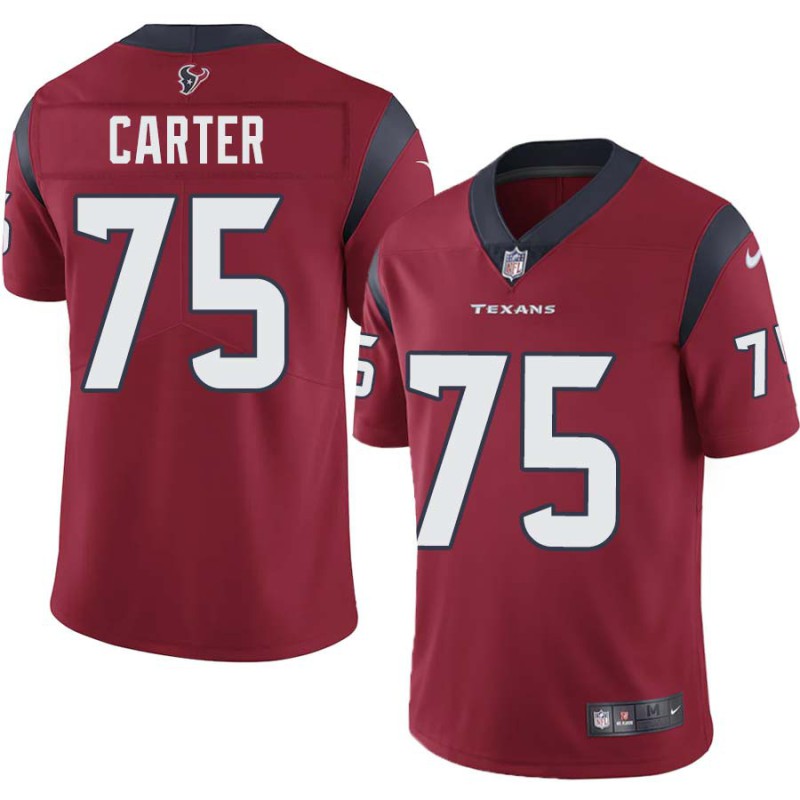 Ron'Dell Carter #75 Texans Stitched Red Jersey