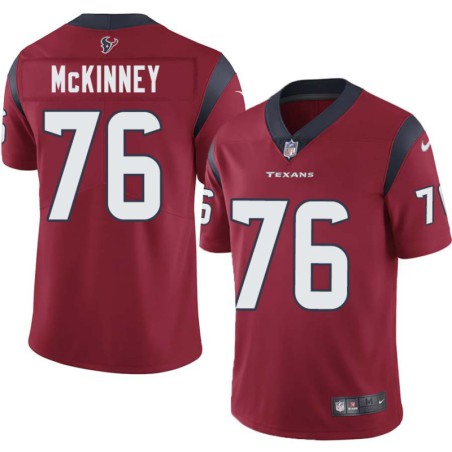 Steve McKinney #76 Texans Stitched Red Jersey