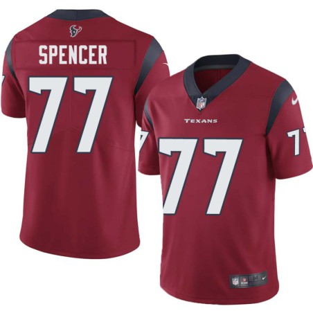 Charles Spencer #77 Texans Stitched Red Jersey