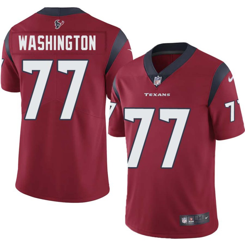 Todd Washington #77 Texans Stitched Red Jersey