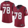 Cedric Killings #78 Texans Stitched Red Jersey