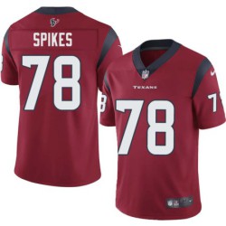 Cameron Spikes #78 Texans Stitched Red Jersey