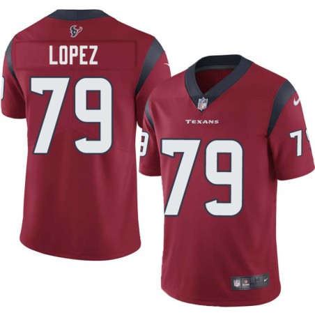 Roy Lopez #79 Texans Stitched Red Jersey