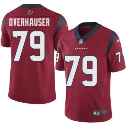 Chad Overhauser #79 Texans Stitched Red Jersey