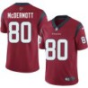 Sean McDermott #80 Texans Stitched Red Jersey